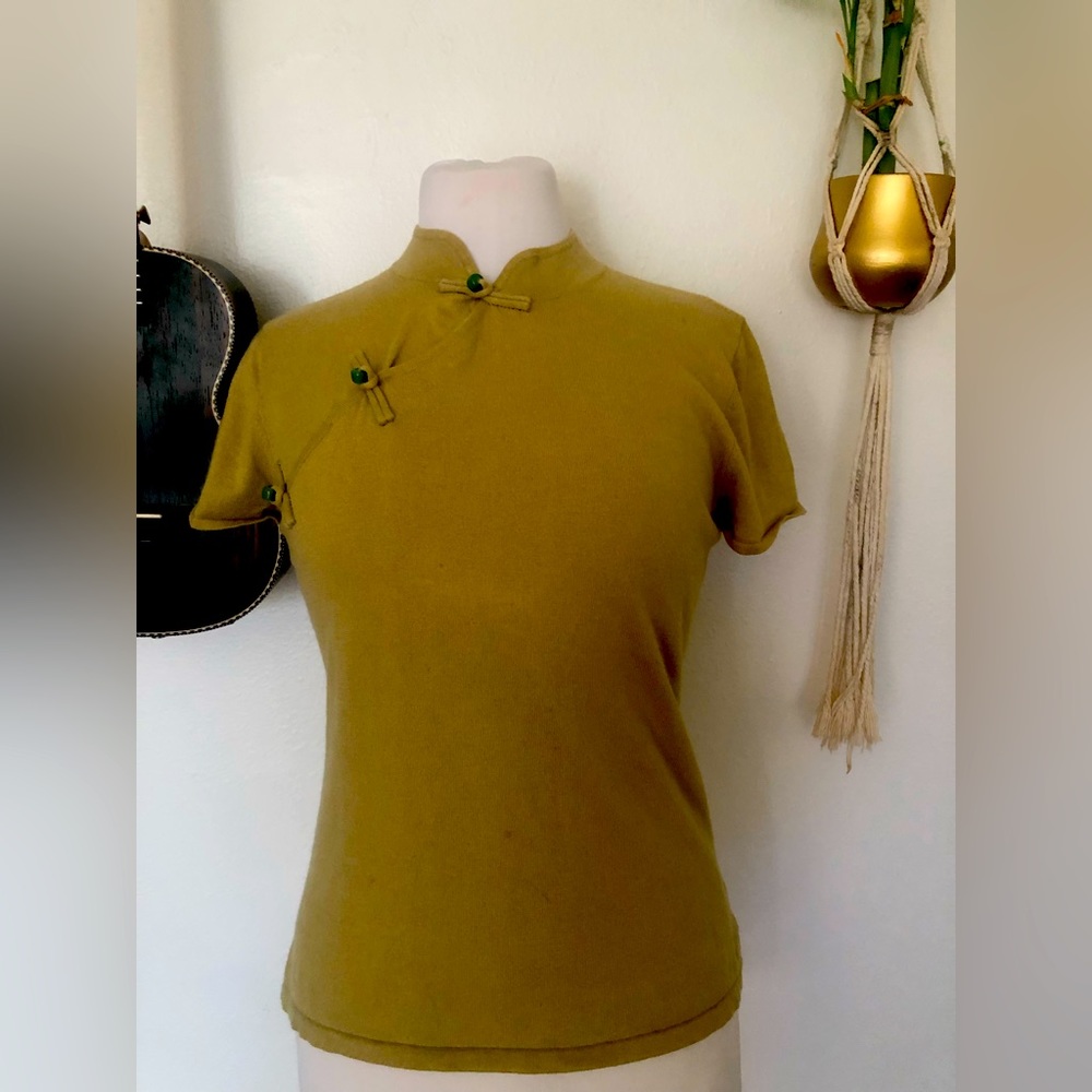 Shanghai Tang cotton/cashmere blouse